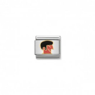 Nomination Nomination Schakel 030270-04 Composable Classic Staal met 18k Geelgouden Hippie Man