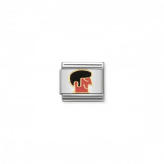 Nomination Nomination Schakel 030270-04 Composable Classic Staal met 18k Geelgouden Hippie Man