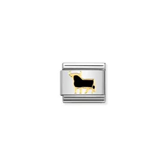 Nomination Nomination Schakel 030262-39 Composable Classic Staal met 18k Geelgouden Stier