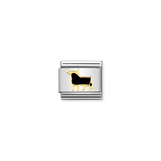 Nomination Nomination Schakel 030262-39 Composable Classic Staal met 18k Geelgouden Stier