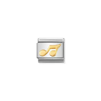 Nomination Nomination Schakel 030117-02 Composable Classic Staal met 18k Geelgouden Muzieknoot