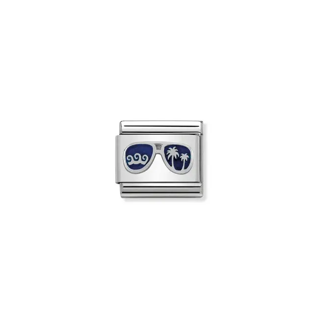 Nomination Nomination Schakel 330202-48 Composable Classic Staal met Zilver Blue Miami Sunglasses