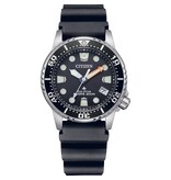 Citizen Citizen EO2020-08E horloge dames 32 mm staal diver eco-drive 200m waterdicht kunstof zwarte  band