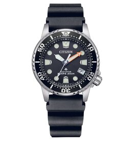 Citizen Citizen EO2020-08E horloge dames 32 mm staal diver eco-drive 200m waterdicht kunstof zwarte  band