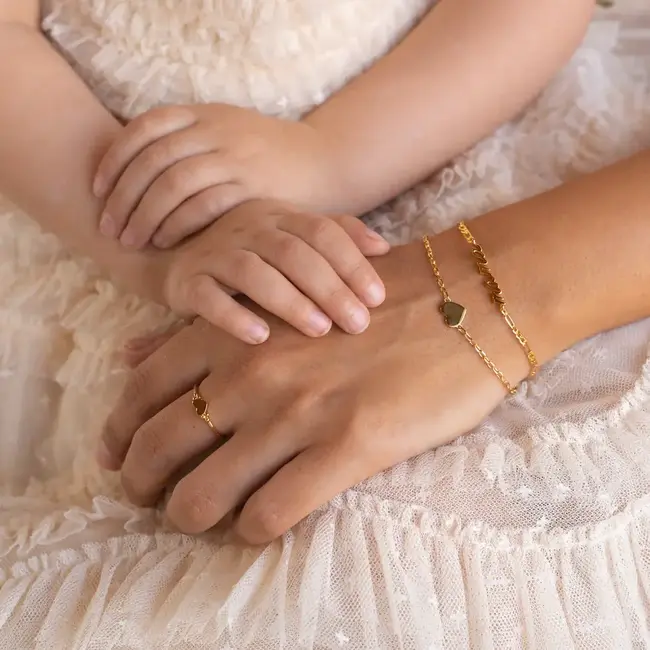 24KAE 24Kae Ring 12412Y/54 Zilver met Geelgouden plating hart Maat 54