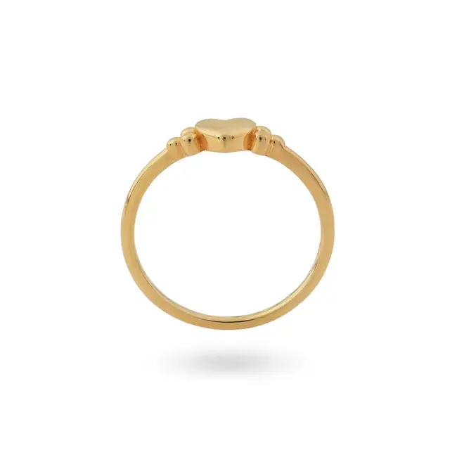 24KAE 24Kae Ring 12412Y/54 Zilver met Geelgouden plating hart Maat 54