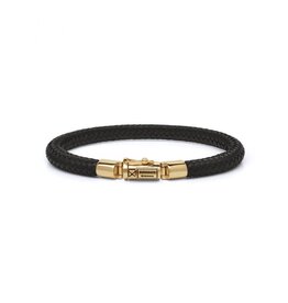 Buddha to Buddha Buddha to Buddha G003 E - Bennett Leather Gold Bracelet 14 kt YG