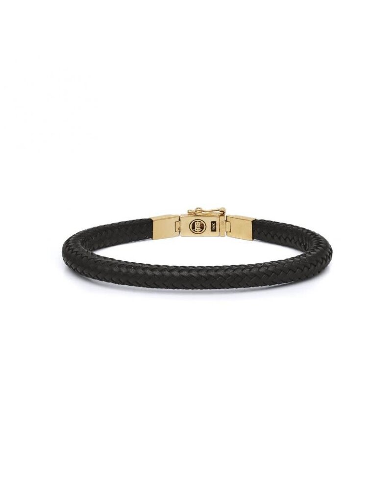 Buddha to Buddha Buddha to Buddha G003 E - Bennett Leather Gold Bracelet 14 kt YG