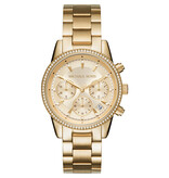 Michael Kors Michael Kors MK6356 Dames horloge Staal Chrono goud kleur