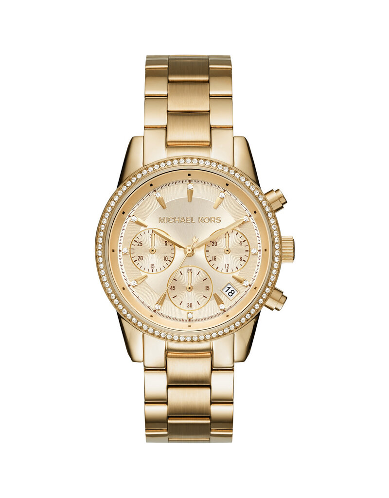 Michael Kors Michael Kors MK6356 Dames horloge Staal Chrono goud kleur