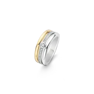 Ti Sento Milano Ti Sento Ring 12094ZY/56 Zilver Bi Color Maat 56