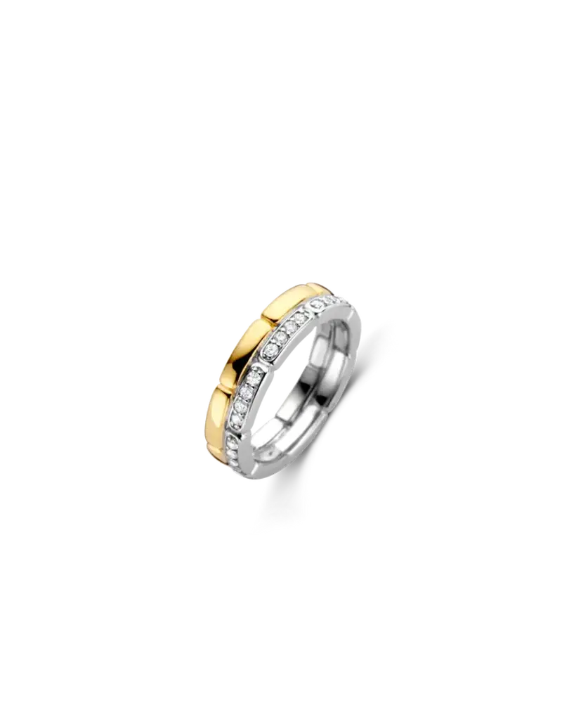 Ti Sento Milano Ti Sento ring 12271ZY/56 dubbel half verguld