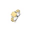 Ti Sento Milano Ti Sento Ring 12240ZY/54 Zilver met Geelgouden Plating Zegel Maat 54