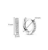 Ti Sento Milano Ti Sento Oorbellen 7954ZI Zilver Gerhodineerd met Zirkonia 10mm