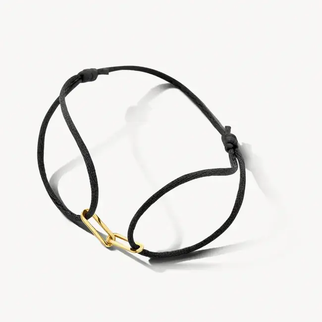 Blush Blush Armband 2180YGO 14k Geelgoud Closed Forever Element met Satijn