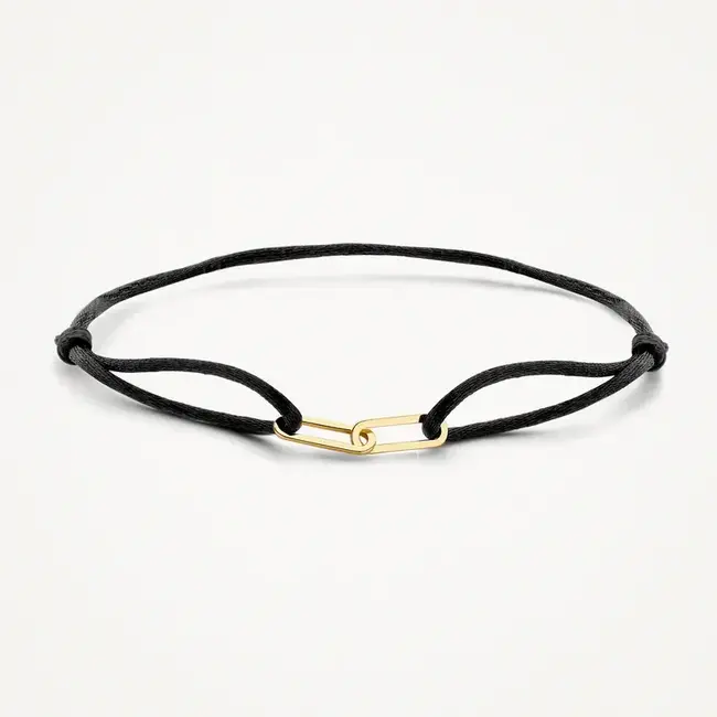 Blush Blush Armband 2180YGO 14k Geelgoud Closed Forever Element met Satijn