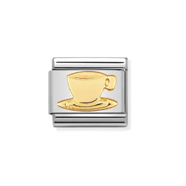 Nomination Nomination Schakel 030109-05 Composable Classic Staal 18k Geelgouden Cup Coffee