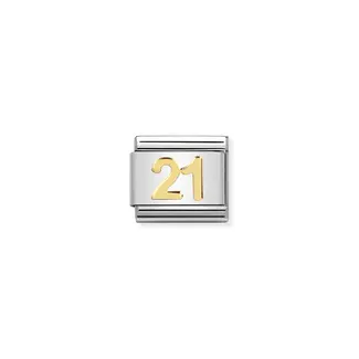 Nomination Nomination Schakel 030109 36 Composable Classic Staal met 18k Geelgouden 21