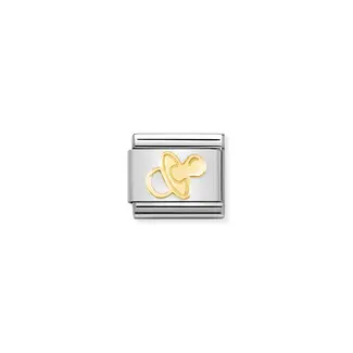 Nomination Nomination Schakel 030162-70 Composable Classic Staal met 18k Geelgouden Speen
