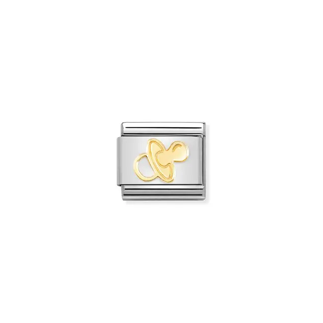 Nomination Nomination Schakel 030162-70 Composable Classic Staal met 18k Geelgouden Speen
