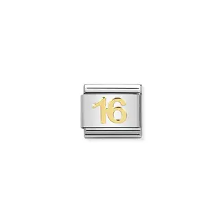 Nomination Nomination Schakel 030109-35 Composable Classic Staal met 18k Geelgouden 16