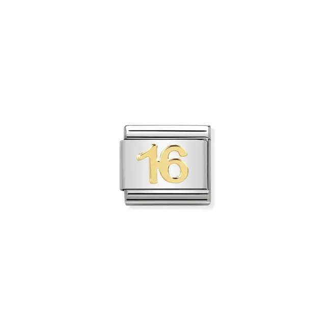 Nomination Nomination Schakel 030109-35 Composable Classic Staal met 18k Geelgouden 16