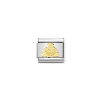 Nomination Nomination Schakel 030105-06 Composable Classic Staal met 18k Geelgouden Buddha