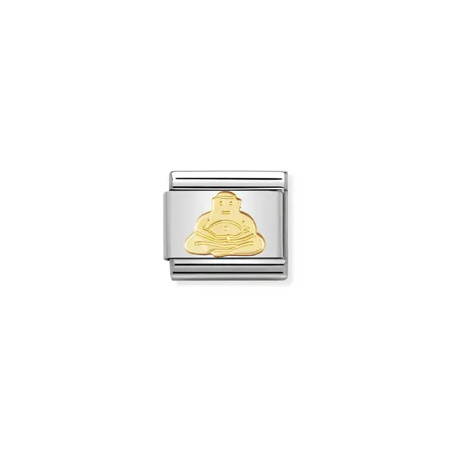 Nomination Nomination Schakel 030105-06 Composable Classic Staal met 18k Geelgouden Buddha