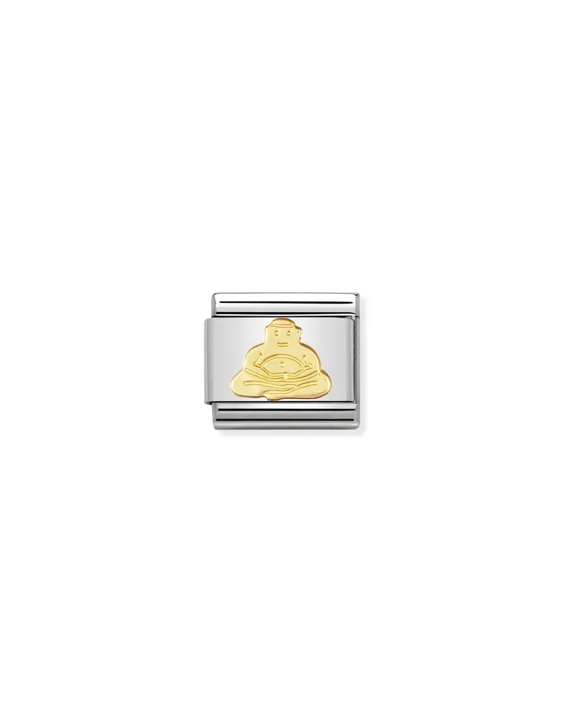 Nomination Nomination Schakel 030105-06 Composable Classic Staal met 18k Geelgouden Buddha