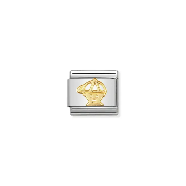 Nomination Nomination Schakel 030110-04 Composable Classic Staal met 18k Geelgouden Jongen
