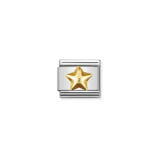 Nomination Nomination Schakel 030110-12 Composable Classic Staal met 18k Geelgouden Fun Ster