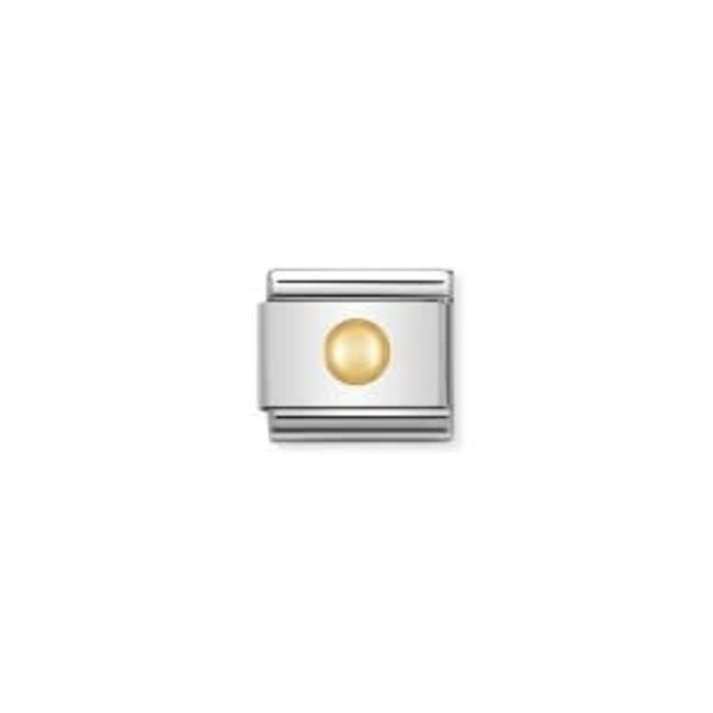 Nomination Nomination Schakel 030110-13 Composible Classic Staal met 18k Geelgouden Fun Rond