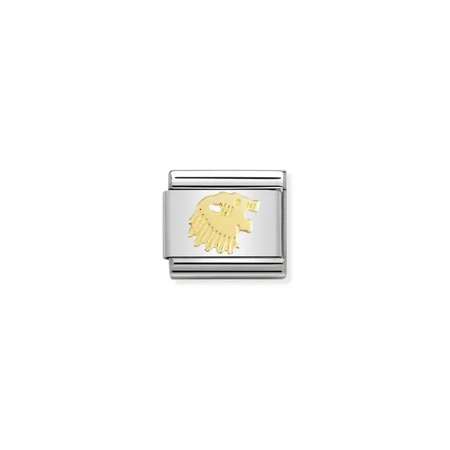 Nomination Nomination Schakel 030104-05  Composable Classic Staal met 18k Geelgouden Leeuw