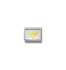 Nomination Nomination Schakel 030115-03 Composable Classic Staal met 18k Geelgouden Diamant