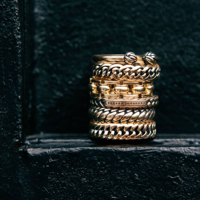 Buddha to Buddha Buddha to Buddha Ring G018 56 Refined Katja 14k Geelgoud Maat 56