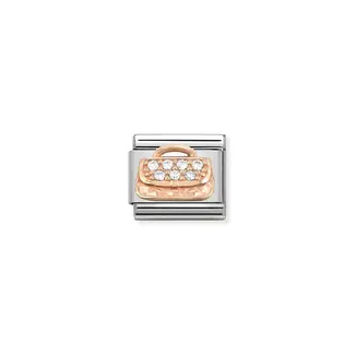 Nomination Nomination Schakel 430302-31 Composable Classic Staal met 9k Rosegoud Handtas