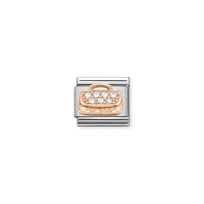Nomination Nomination Schakel 430302-31 Composable Classic Staal met 9k Rosegoud Handtas