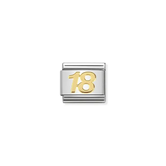 Nomination Nomination Schakel 030109-34 Composable Classic Staal met 18k Geelgouden 18