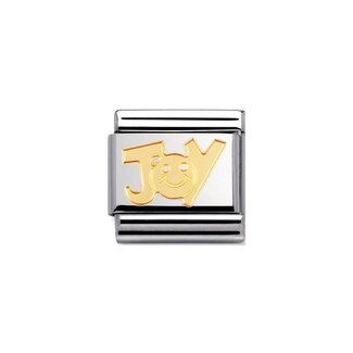 Nomination Nomination Schakel 030107-05 Composable Classic Staal met 18k Geelgouden JOY Nomination Nomination Schakel 030107-05 Composable Classic Staal met 18k Geelgouden JOY