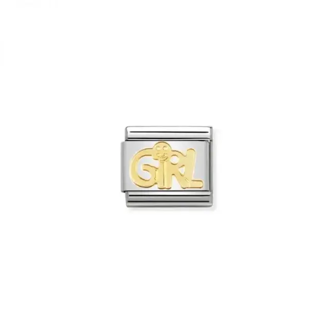 Nomination Nomination Schakel 030107-03 Composable Classic Staal met 18k Geelgoud Girl