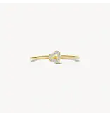 Blush Blush Ring 1231YZI/54  14k Geelgoud met Zirkonia Hart Maat 54