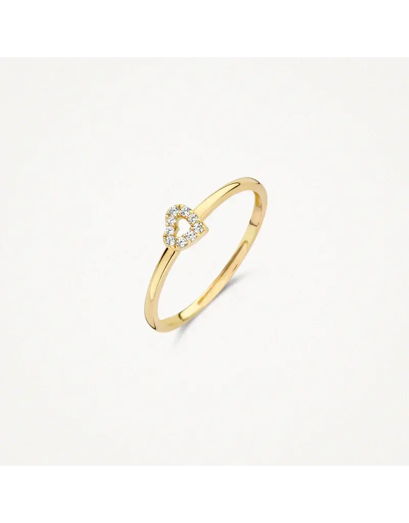 Blush Blush Ring 1231YZI/54  14k Geelgoud met Zirkonia Hart Maat 54