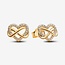 Pandora Pandora Oorbellen 262667C01 Zilver met 14k Geelgouden Plating  Hart Infinity