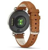 Garmin Garmin Smart Horloge 010-02839-02 Lily® 2 Classic Cream Gold met Bruine Leren Horlogeband