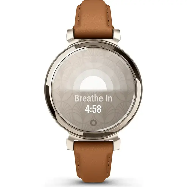 Garmin Garmin Smart Horloge 010-02839-02 Lily® 2 Classic Cream Gold met Bruine Leren Horlogeband