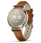 Garmin Garmin Smart Horloge 010-02839-02 Lily® 2 Classic Cream Gold met Bruine Leren Horlogeband