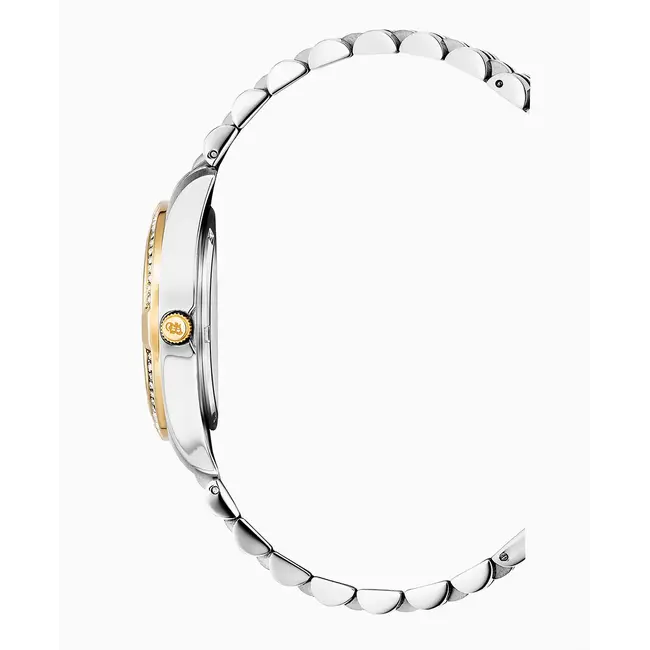 Jacques du Manoir Jacques du Manoir Horloge JWL02002 Staal Bi-color met MOP Wijzerplaat met Zirkonia 34mm