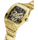 Guess Guess Heren Horloge GW0456G1 Staal met Geelgouden Plating Quartz Chronograaf met Zwarte Wijzerplaat