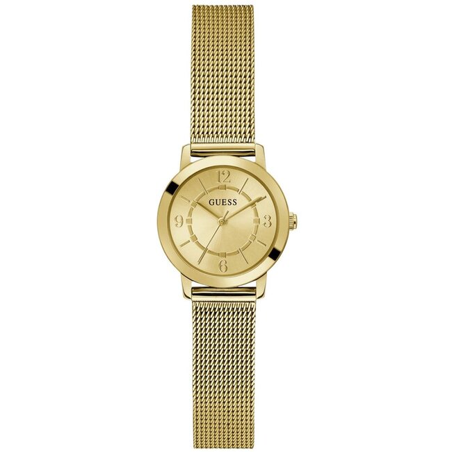 Guess Guess Dames Horloge GW0666L2 Staal met Geelgouden Plating Quartz met Meshband