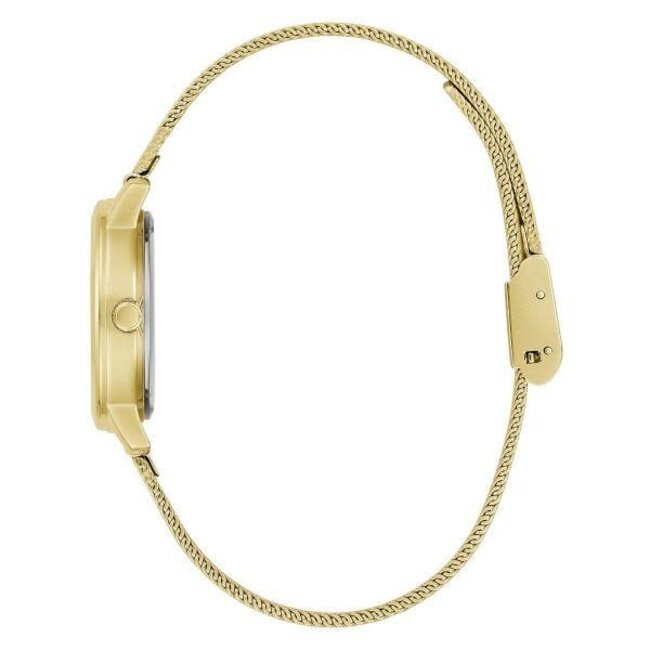 Guess Guess Dames Horloge GW0666L2 Staal met Geelgouden Plating Quartz met Meshband